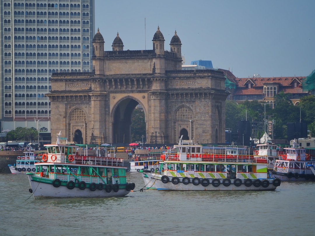 Gateway of India Mumbai with ferry boats